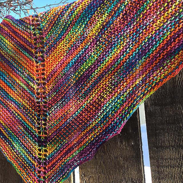 Marilyn's Easy Rainbow Shawl