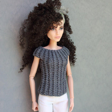 Cabled Top For Dolls