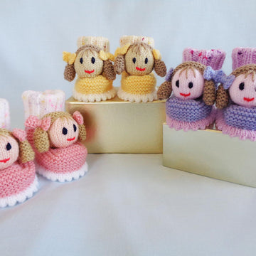 Doll Head Baby Booties