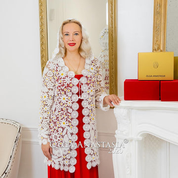 Lace cardigan with butterflies