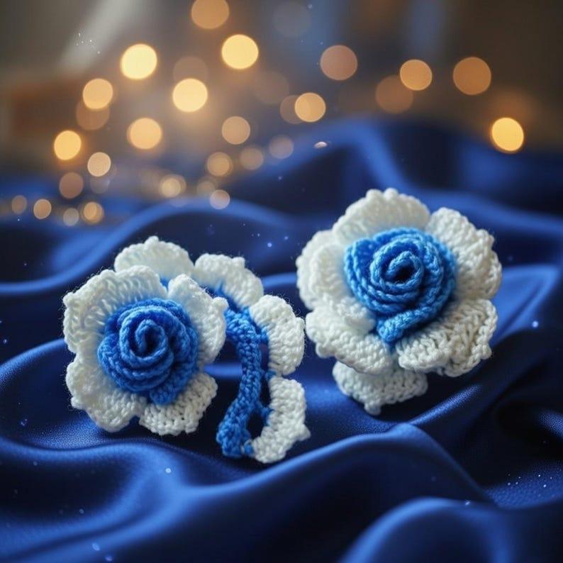A crochet 3D flower pattern