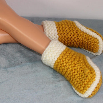 Childrens 2 Colour Super Chunky Slipper Boots