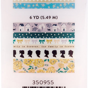 American Crafts Maggie Holmes Heritage Washi Tape 8/Pkg - 4 To 6 Yards Each