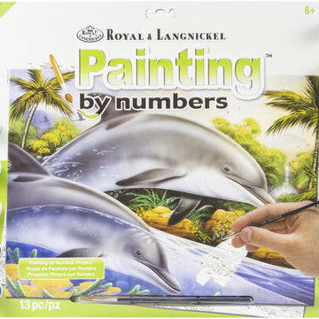 Royal Brush Junior Large Paint By Number Kit 15.25"X11.25" - Dolphin Island