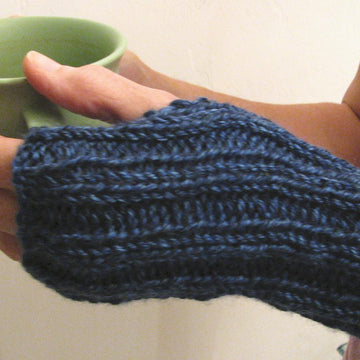 Fingerless Gloves Knit Flat