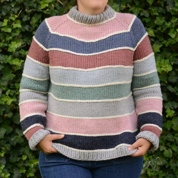 Color Divide  Knit Sweater