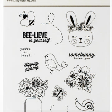 Simple Stories Hip Hop Hooray Photopolymer Clear Stamps - 619625