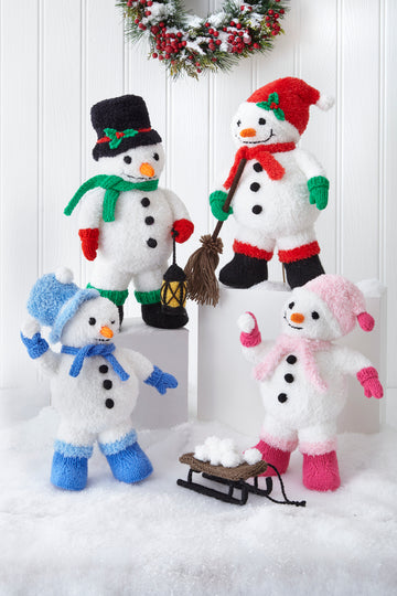 Snowmen Toys in King Cole Truffle/Truffle Glitz - P9182 - Leaflet