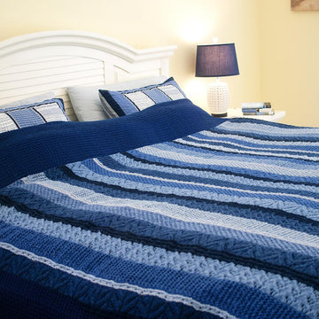 Ocean Currents Blanket Knitting Pattern