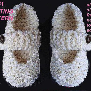 341, QUICK KNIT MARY JANE SLIPPERS