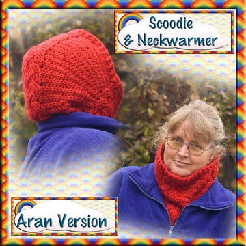 Cabled Scoodie and Neckwarmer - Aran version