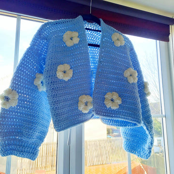 Crochet Bella Flower Cardigan Pattern