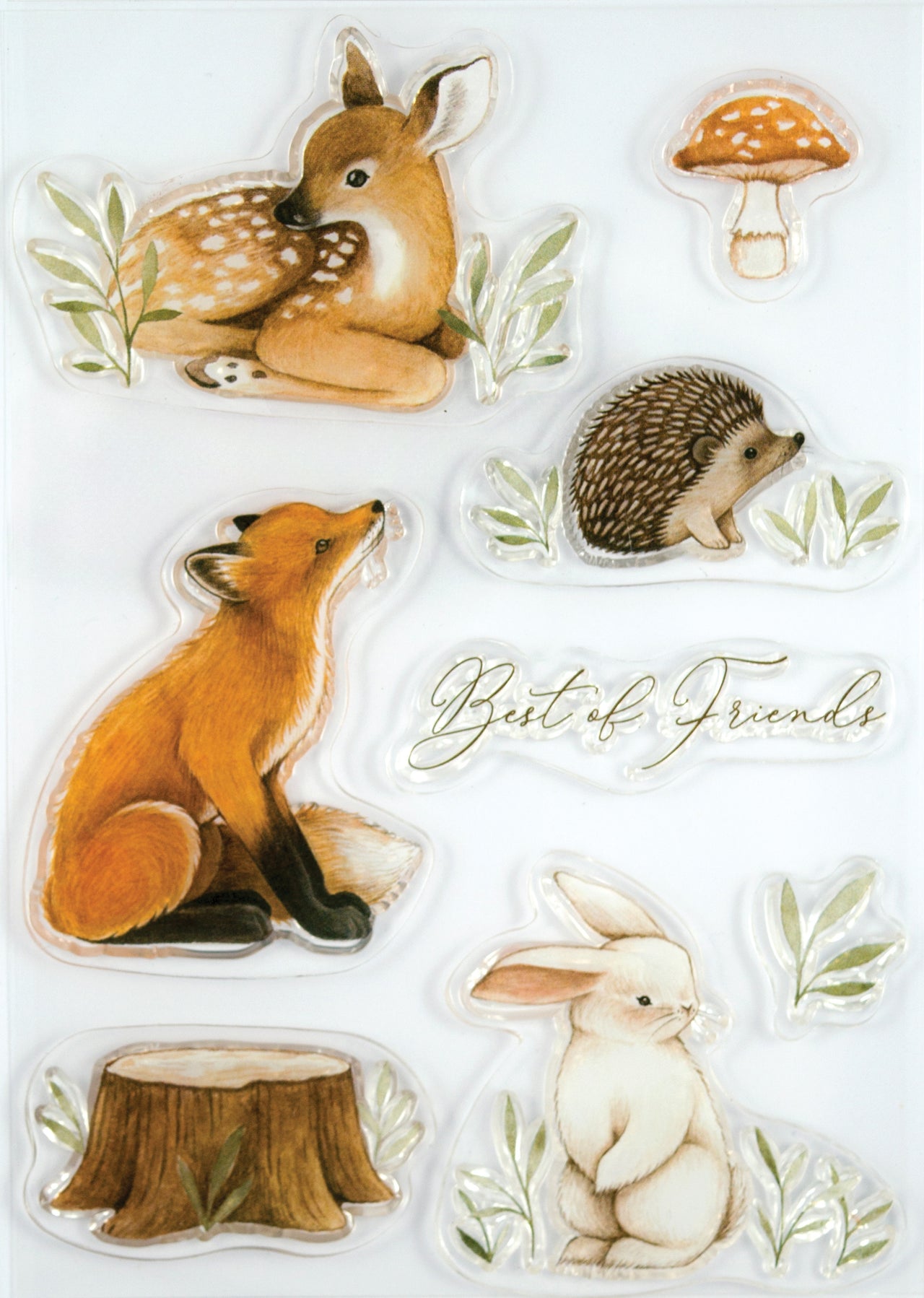 Craft Consortium A5 Clear Stamps - Little Fawn & Friends, Best Friends