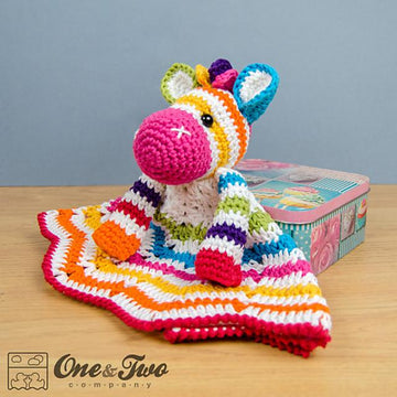 Rainbow Zebra Lovey