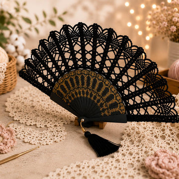 Crochet Hand Fan Pattern PDF + Video Tutorial | Lace Folding Fan