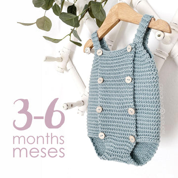 3-6 months - BUTTONY Crochet Romper Pattern