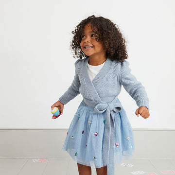 " Florentina Wrap Cardigan " - Cardigan Knitting Pattern For Girls in MillaMia Naturally Soft Merino by MillaMia