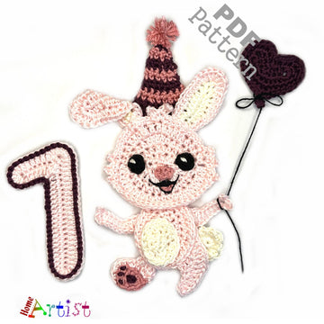 Crochet Number1 Bunny pattern