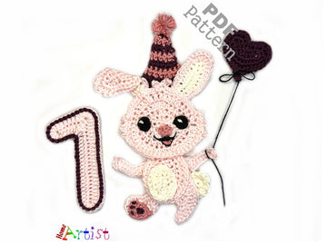 Crochet Number1 Bunny pattern