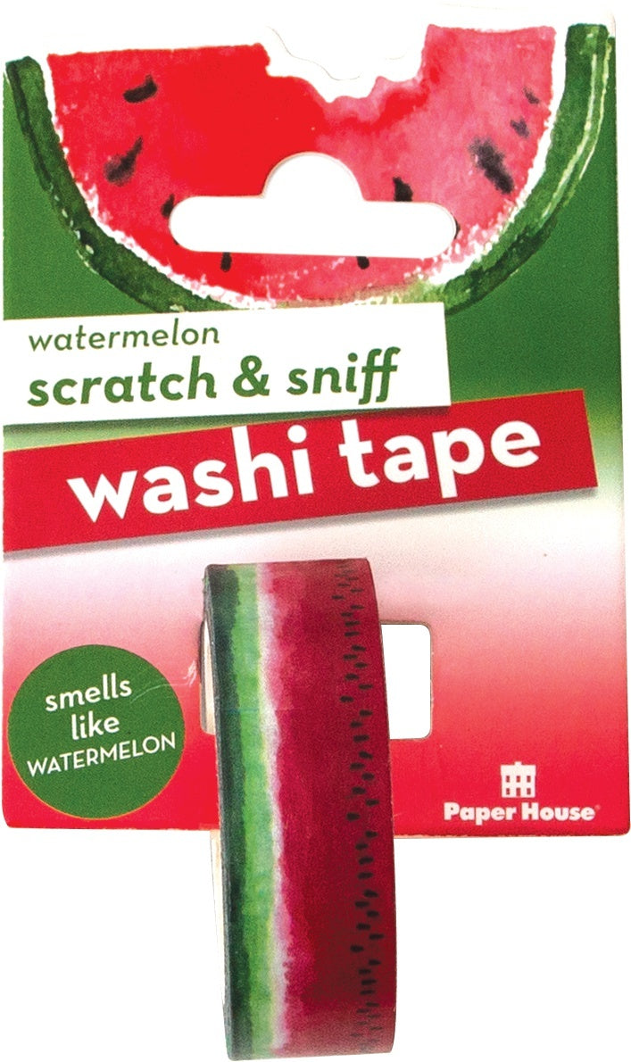 Paper House Scratch & Sniff Washi Tape - Watermelon, 15mmX8m