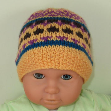 Baby and Toddler Simple Fairisle Beanie Hat