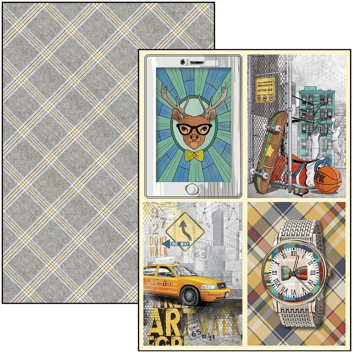 Ciao Bella Double-Sided Creative Pack 90lb A4 9/Pkg - Hipster, 9 Designs/1 Each