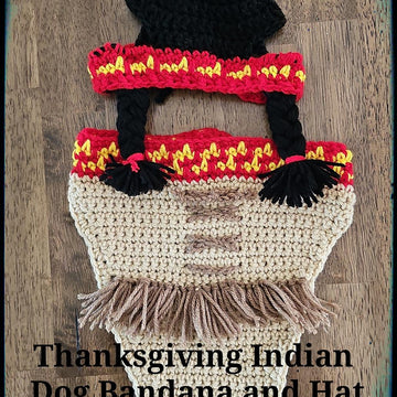 Indian Pet Bandana and Hat