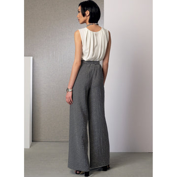 Vogue Misses' Ponchos, Back-Pleat Top, Shorts and Wide-Leg Wrap Pants V9191 - Sewing Pattern