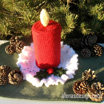 Crochet Christmas Candle