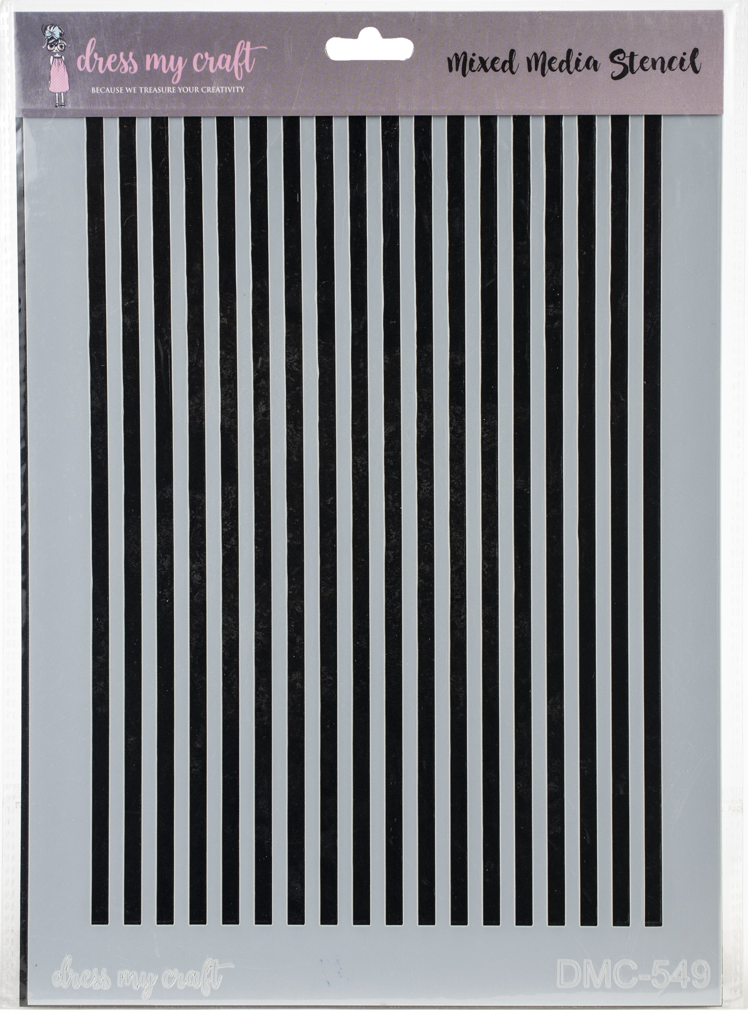 Dress My Craft Stencil A4 - Straight Lines