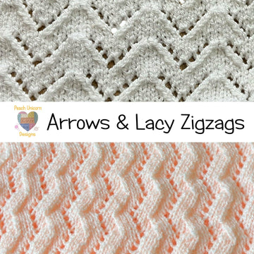 2 Baby Blankets, Arrows & Lacy Zigzags