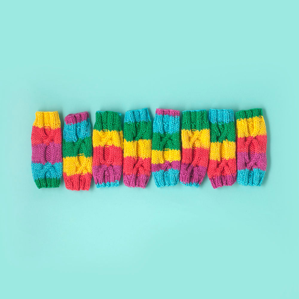 "The Essential Knitted Wristwarmers" - Free Accessory Knitting Pattern in Paintbox Yarns Chunky Pots