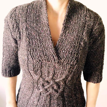 Estrella Shawl Collar Cabled Pullover