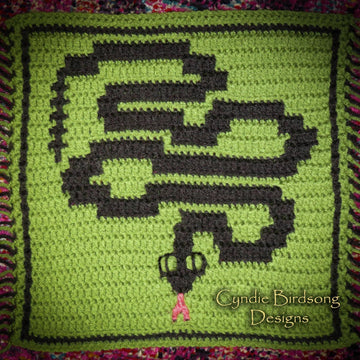 Southwest Mosaic Crochet Square: Rattle Snake