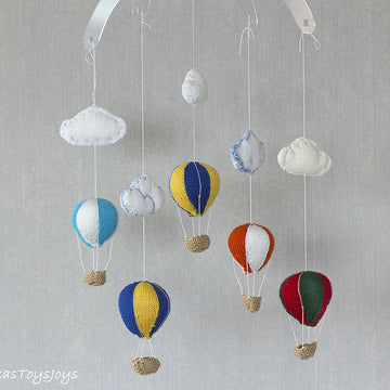 Air Balloons Baby Mobile with clouds