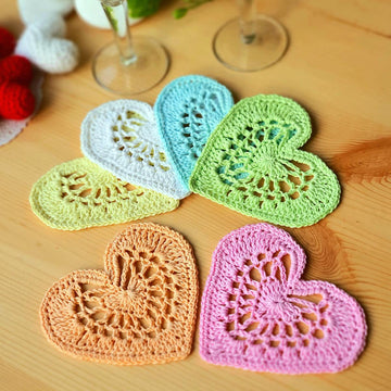 Lacey heart coasters
