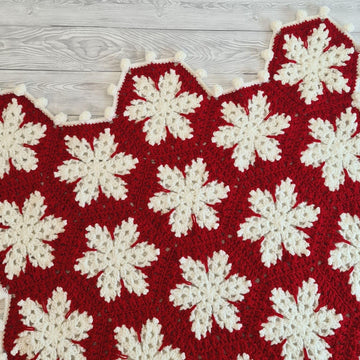 Christmas Snowflakes Afghan Baby Blanket