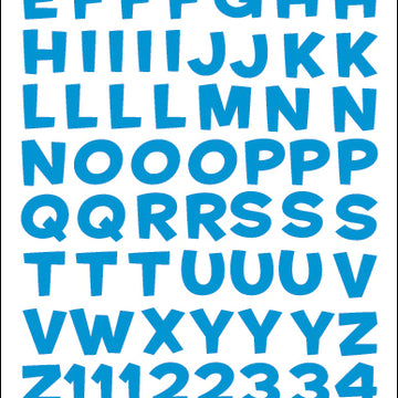Sticko Alphabet Stickers - Fun House Blue Metallic