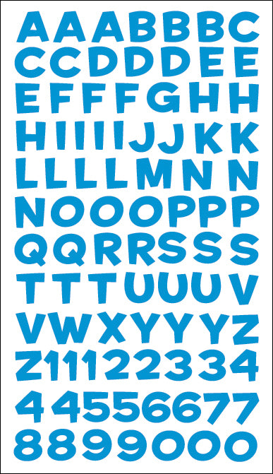 Sticko Alphabet Stickers - Fun House Blue Metallic