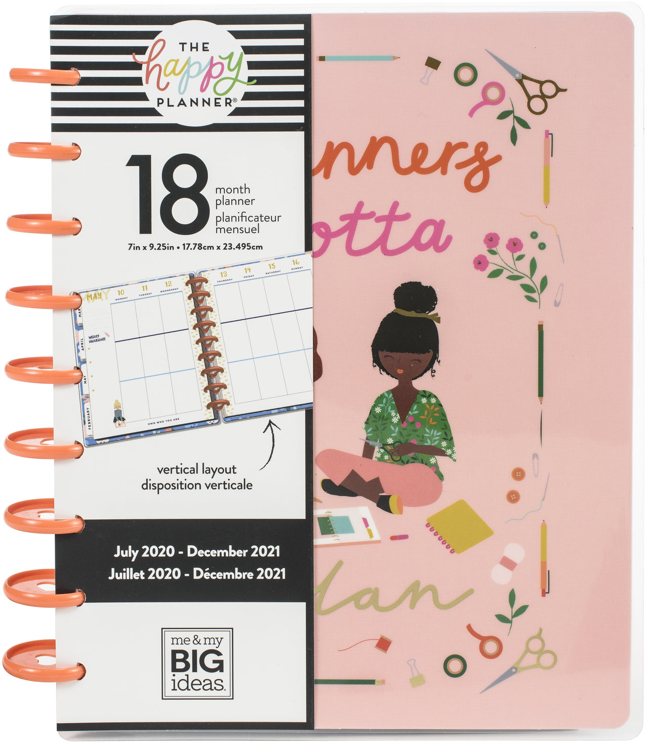 Happy Planner 18-Month Dated Medium Planner 7.75"X9.75" - Planners Gotta Plan, Jul