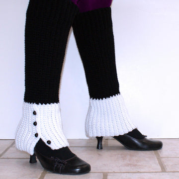 Dowager Faux Spats Leg Warmers