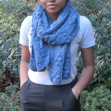 Bobble Diamonds and Posts Scarf