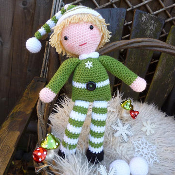 Beau and Belle Christmas Winter Dolls, Amigurumi Crochet Pattern