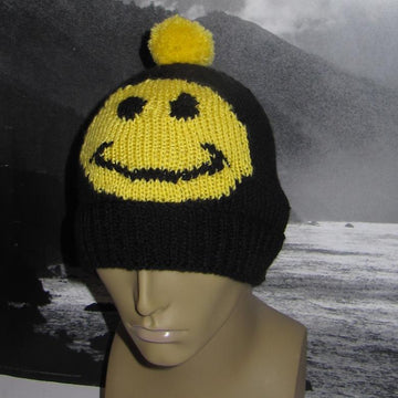 Smiley Bobble Beanie smile Pom Pom Hat