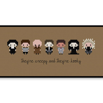 The Addams Family Bite Size - PDF Cross Stitch Pattern