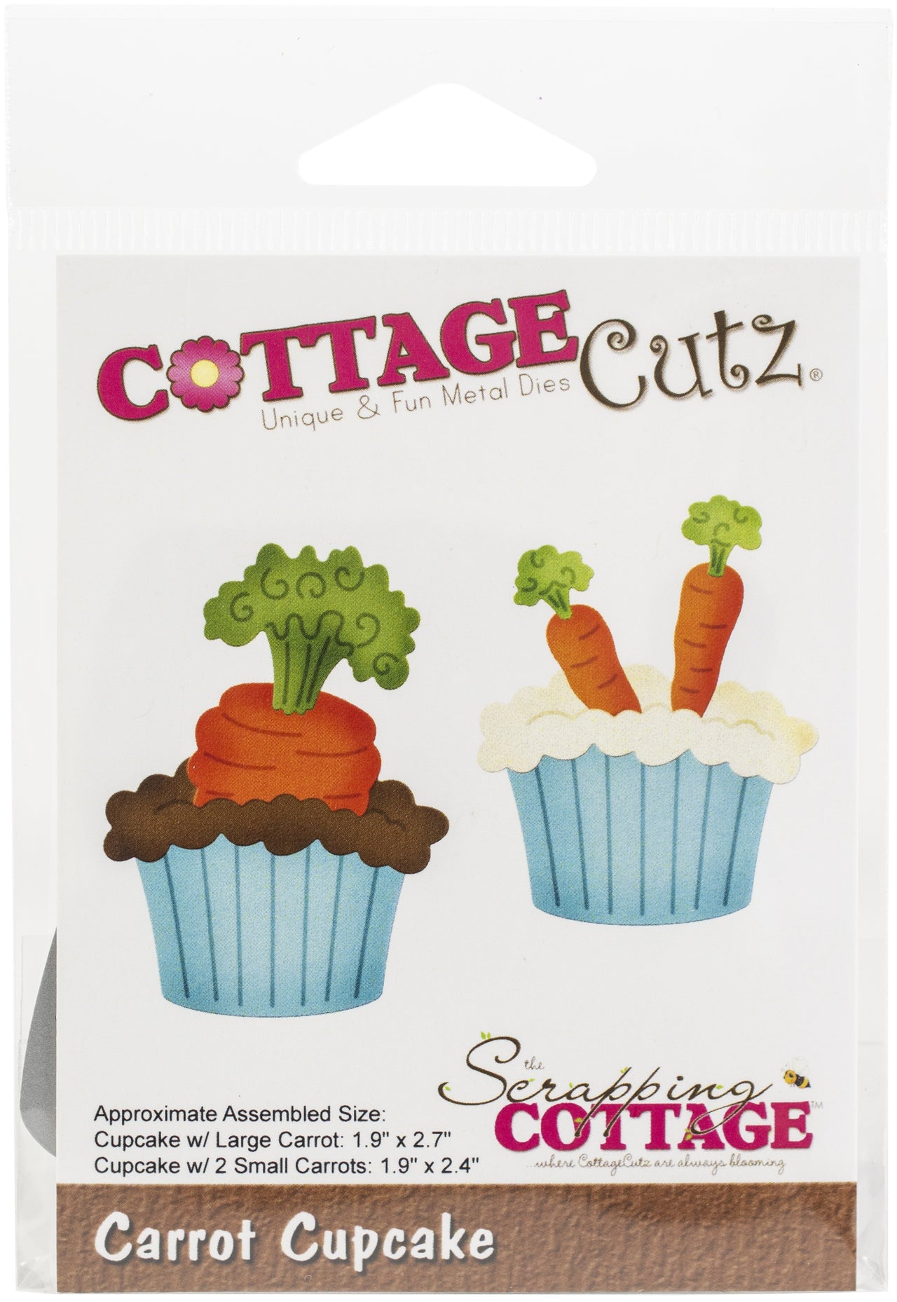 CottageCutz Dies - Carrot Cupcake 1.9"X2.7"