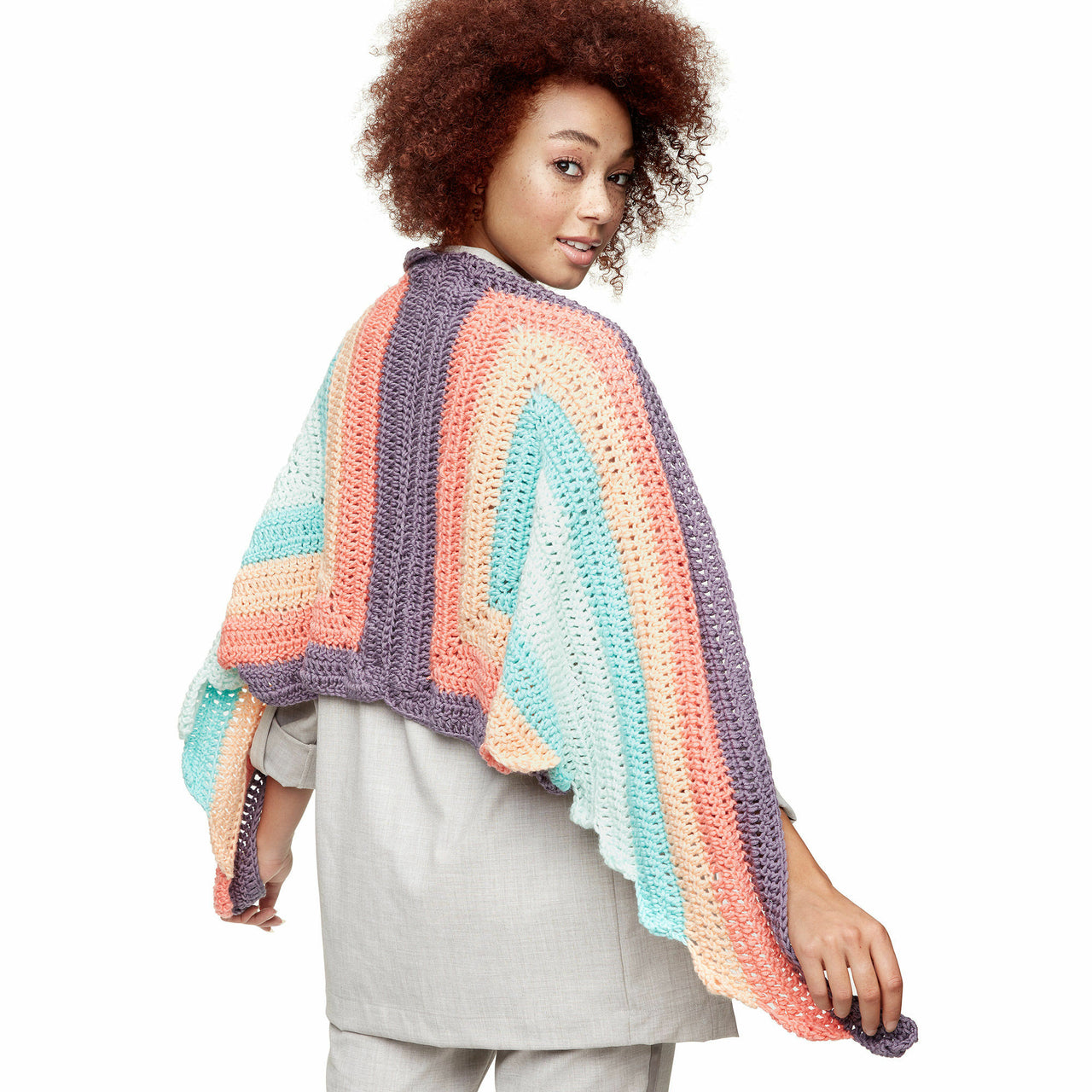 Spread Your Wings Shawl in Caron x Pantone  - Downloadable PDF