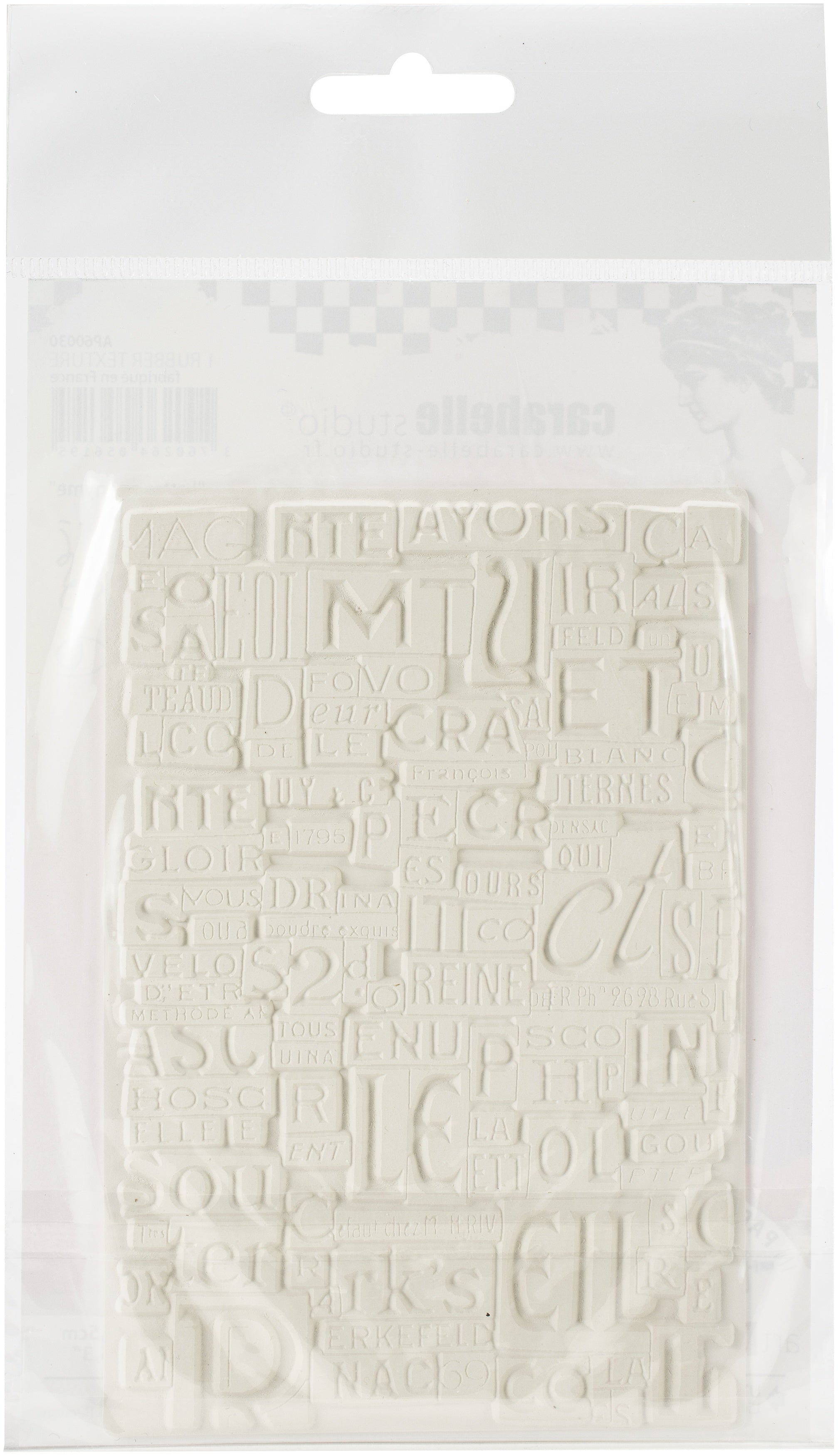 Carabelle Studio Art Printing A6 Rubber Texture Plate - Anonymous Letter