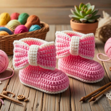 Crochet Baby Booties Pattern | Easy Converse Style Shoes PDF + Video Tutorial | Handmade Newborn Gift