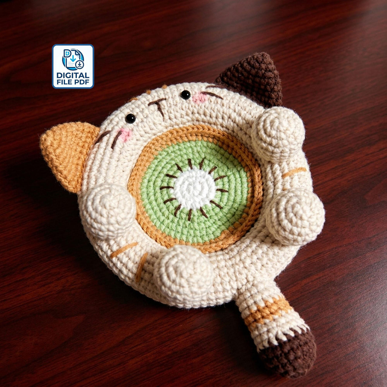 Kiwi Cat Phone Stand & Coaster